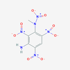 molecular formula C7H6N6O8 B515180 2-{3-Amino-2,4,6-trisnitrophenyl}-1-hydroxy-2-methylhydrazine 1-oxide 