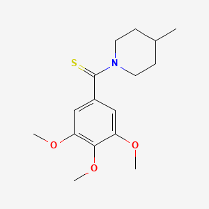 molecular formula C16H23NO3S B5151825 4-methyl-1-[(3,4,5-trimethoxyphenyl)carbonothioyl]piperidine 