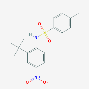 molecular formula C17H20N2O4S B515184 N-{2-tert-butyl-4-nitrophenyl}-4-methylbenzenesulfonamide 
