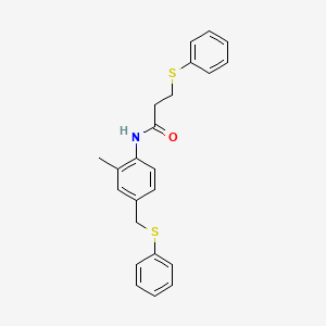 molecular formula C23H23NOS2 B5151850 N-{2-methyl-4-[(phenylthio)methyl]phenyl}-3-(phenylthio)propanamide 