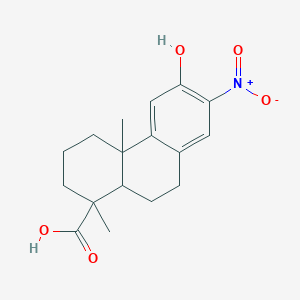 molecular formula C17H21NO5 B515188 6-Hydroxy-7-nitro-1,4a-dimethyl-1,2,3,4,4a,9,10,10a-octahydro-1-phenanthrenecarboxylic acid 