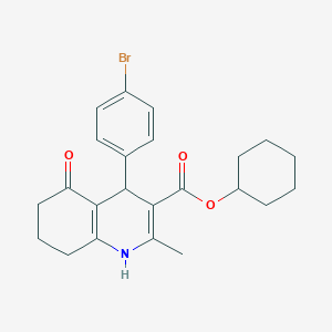 molecular formula C23H26BrNO3 B5151888 cyclohexyl 4-(4-bromophenyl)-2-methyl-5-oxo-1,4,5,6,7,8-hexahydro-3-quinolinecarboxylate 