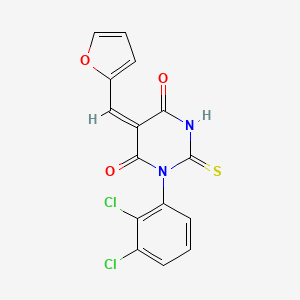 molecular formula C15H8Cl2N2O3S B5151896 1-(2,3-dichlorophenyl)-5-(2-furylmethylene)-2-thioxodihydro-4,6(1H,5H)-pyrimidinedione 