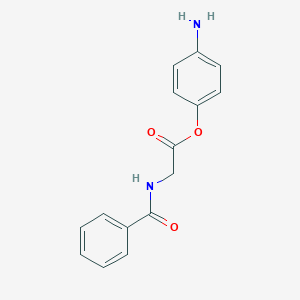 molecular formula C15H14N2O3 B515191 4-Aminophenyl (benzoylamino)acetate CAS No. 30022-13-0