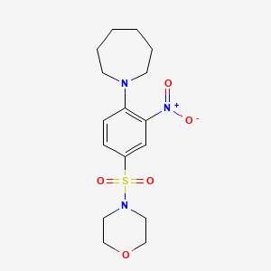 molecular formula C16H23N3O5S B5151913 1-[4-(4-morpholinylsulfonyl)-2-nitrophenyl]azepane 