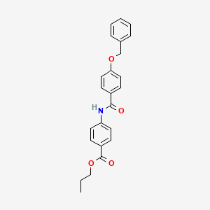 molecular formula C24H23NO4 B5151925 propyl 4-{[4-(benzyloxy)benzoyl]amino}benzoate 
