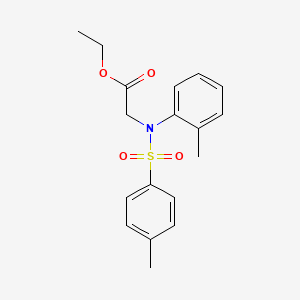 molecular formula C18H21NO4S B5151943 ethyl N-(2-methylphenyl)-N-[(4-methylphenyl)sulfonyl]glycinate 