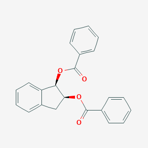 molecular formula C23H18O4 B515195 2-(benzoyloxy)-2,3-dihydro-1H-inden-1-yl benzoate 