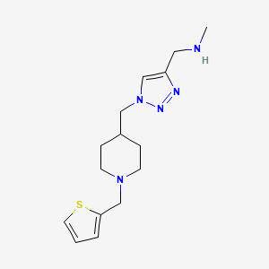 molecular formula C15H23N5S B5151952 N-methyl-1-(1-{[1-(2-thienylmethyl)-4-piperidinyl]methyl}-1H-1,2,3-triazol-4-yl)methanamine bis(trifluoroacetate) 