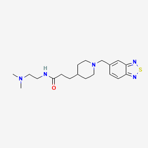 molecular formula C19H29N5OS B5151964 3-[1-(2,1,3-benzothiadiazol-5-ylmethyl)-4-piperidinyl]-N-[2-(dimethylamino)ethyl]propanamide 