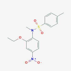 molecular formula C16H18N2O5S B515197 N-{2-ethoxy-4-nitrophenyl}-N,4-dimethylbenzenesulfonamide 