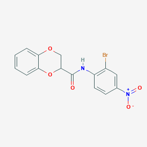 molecular formula C15H11BrN2O5 B5151973 N-(2-bromo-4-nitrophenyl)-2,3-dihydro-1,4-benzodioxine-2-carboxamide 