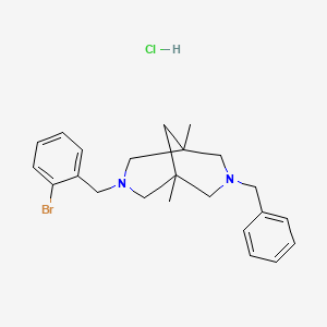 molecular formula C23H30BrClN2 B5152001 3-benzyl-7-(2-bromobenzyl)-1,5-dimethyl-3,7-diazabicyclo[3.3.1]nonane hydrochloride 