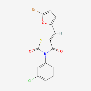 molecular formula C14H7BrClNO3S B5152003 5-[(5-bromo-2-furyl)methylene]-3-(3-chlorophenyl)-1,3-thiazolidine-2,4-dione 