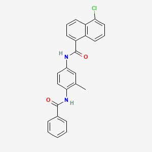 molecular formula C25H19ClN2O2 B5152018 N-[4-(benzoylamino)-3-methylphenyl]-5-chloro-1-naphthamide 