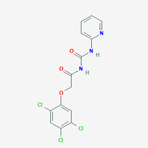 molecular formula C14H10Cl3N3O3 B5152026 N-[(2-pyridinylamino)carbonyl]-2-(2,4,5-trichlorophenoxy)acetamide 