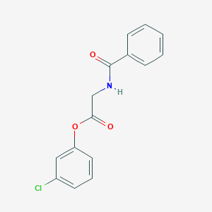 molecular formula C15H12ClNO3 B515203 3-Chlorophenyl (benzoylamino)acetate 