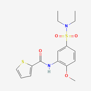 molecular formula C16H20N2O4S2 B5152040 N-{5-[(diethylamino)sulfonyl]-2-methoxyphenyl}-2-thiophenecarboxamide 