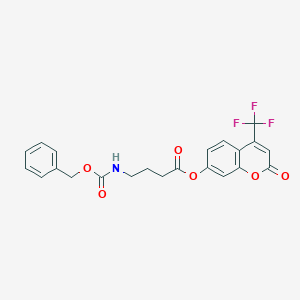 molecular formula C22H18F3NO6 B5152047 2-oxo-4-(trifluoromethyl)-2H-chromen-7-yl 4-{[(benzyloxy)carbonyl]amino}butanoate 