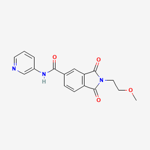 molecular formula C17H15N3O4 B5152048 2-(2-methoxyethyl)-1,3-dioxo-N-3-pyridinyl-5-isoindolinecarboxamide 