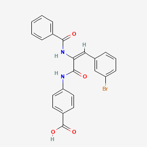 4-{[2-(benzoylamino)-3-(3-bromophenyl)acryloyl]amino}benzoic acid