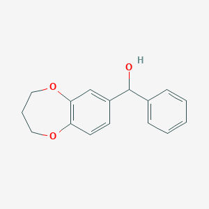 molecular formula C16H16O3 B5152080 3,4-dihydro-2H-1,5-benzodioxepin-7-yl(phenyl)methanol 