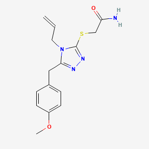 molecular formula C15H18N4O2S B5152081 2-{[4-allyl-5-(4-methoxybenzyl)-4H-1,2,4-triazol-3-yl]thio}acetamide 
