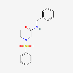 molecular formula C17H20N2O3S B5152089 N~1~-benzyl-N~2~-ethyl-N~2~-(phenylsulfonyl)glycinamide 
