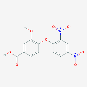 molecular formula C14H10N2O8 B515213 4-(2,4-Dinitrophenoxy)-3-methoxybenzoic acid 