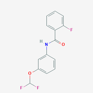 molecular formula C14H10F3NO2 B5152141 N-[3-(difluoromethoxy)phenyl]-2-fluorobenzamide 