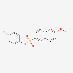 molecular formula C17H13ClO4S B5152183 4-chlorophenyl 6-methoxy-2-naphthalenesulfonate 