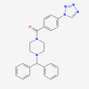 molecular formula C25H24N6O B5152186 1-(diphenylmethyl)-4-[4-(1H-tetrazol-1-yl)benzoyl]piperazine 