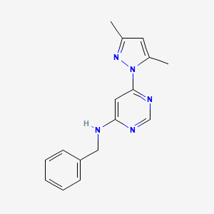molecular formula C16H17N5 B5152191 N-benzyl-6-(3,5-dimethyl-1H-pyrazol-1-yl)-4-pyrimidinamine 