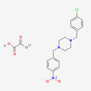 molecular formula C20H22ClN3O6 B5152206 1-(4-chlorobenzyl)-4-(4-nitrobenzyl)piperazine oxalate 
