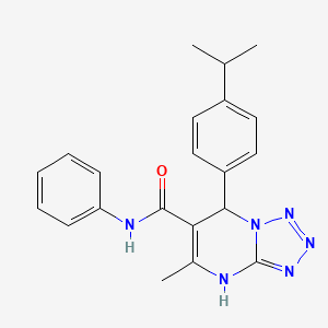 molecular formula C21H22N6O B5152210 7-(4-isopropylphenyl)-5-methyl-N-phenyl-4,7-dihydrotetrazolo[1,5-a]pyrimidine-6-carboxamide 