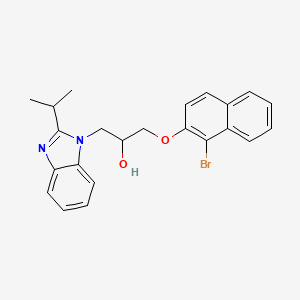 molecular formula C23H23BrN2O2 B5152217 1-[(1-bromo-2-naphthyl)oxy]-3-(2-isopropyl-1H-benzimidazol-1-yl)-2-propanol 