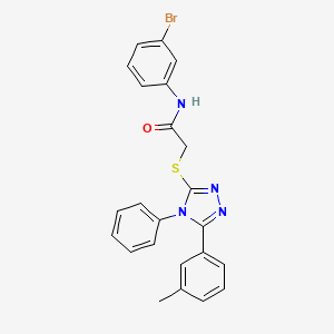 molecular formula C23H19BrN4OS B5152239 N-(3-bromophenyl)-2-{[5-(3-methylphenyl)-4-phenyl-4H-1,2,4-triazol-3-yl]thio}acetamide 