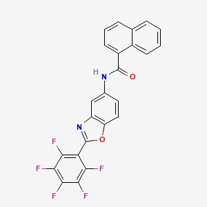 N-[2-(pentafluorophenyl)-1,3-benzoxazol-5-yl]-1-naphthamide