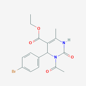 molecular formula C16H17BrN2O4 B5152249 ethyl 3-acetyl-4-(4-bromophenyl)-6-methyl-2-oxo-1,2,3,4-tetrahydro-5-pyrimidinecarboxylate 