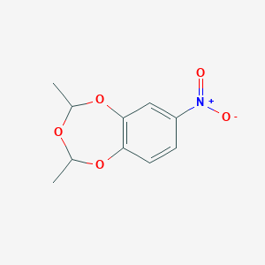 molecular formula C10H11NO5 B515225 2,4-Dimethyl-7-nitro-1,3,5-benzotrioxepine 
