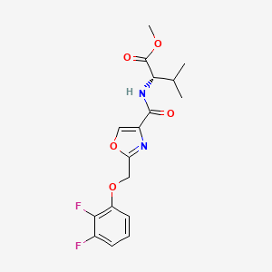 molecular formula C17H18F2N2O5 B5152263 methyl N-({2-[(2,3-difluorophenoxy)methyl]-1,3-oxazol-4-yl}carbonyl)-L-valinate 