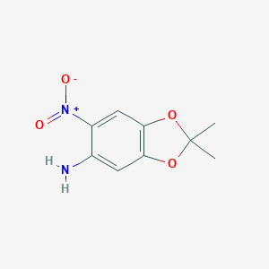 molecular formula C9H10N2O4 B515228 2,2-Dimethyl-6-nitro-1,3-benzodioxol-5-amine CAS No. 81864-31-5