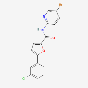 molecular formula C16H10BrClN2O2 B5152297 N-(5-bromo-2-pyridinyl)-5-(3-chlorophenyl)-2-furamide 