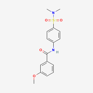 molecular formula C16H18N2O4S B5152302 N-{4-[(dimethylamino)sulfonyl]phenyl}-3-methoxybenzamide 
