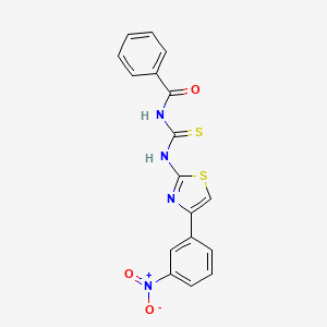 molecular formula C17H12N4O3S2 B5152320 N-({[4-(3-nitrophenyl)-1,3-thiazol-2-yl]amino}carbonothioyl)benzamide 