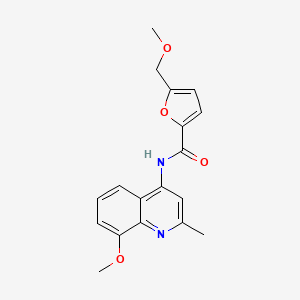 molecular formula C18H18N2O4 B5152323 5-(methoxymethyl)-N-(8-methoxy-2-methyl-4-quinolinyl)-2-furamide 