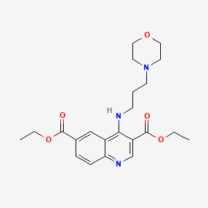 molecular formula C22H29N3O5 B5152325 diethyl 4-{[3-(4-morpholinyl)propyl]amino}-3,6-quinolinedicarboxylate 