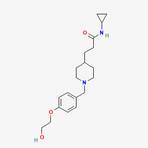 molecular formula C20H30N2O3 B5152333 N-cyclopropyl-3-{1-[4-(2-hydroxyethoxy)benzyl]-4-piperidinyl}propanamide 