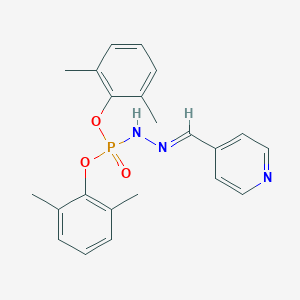 molecular formula C22H24N3O3P B515234 O,O-di(2,6-dimethylphenyl) N'-(4-pyridinylmethylene)hydrazidophosphate 