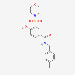 molecular formula C20H24N2O5S B5152354 4-methoxy-N-(4-methylbenzyl)-3-(4-morpholinylsulfonyl)benzamide 
